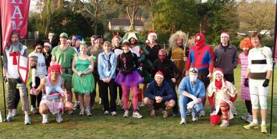 Competitors in fancy dress before start of the 2008 Club Handicap race
