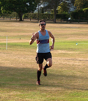 Michael Rix winning the mens 2010 Club Championshiprace
