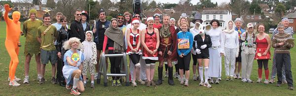 Runners in fancy dress before start of the 2011 Club Handicap