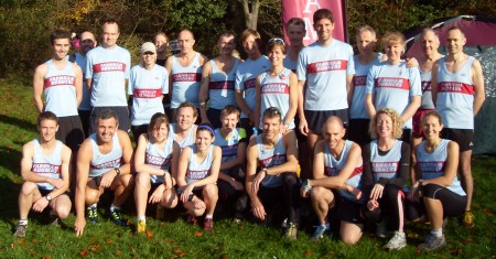 Farnahm Runners group before start of 2011 TRXCL race at Queen Elizabeth Country Park