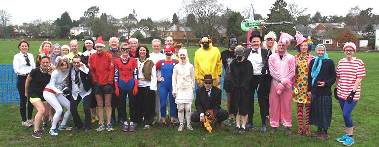 Group in fancy dress before the start of the 2015 Club Handicap