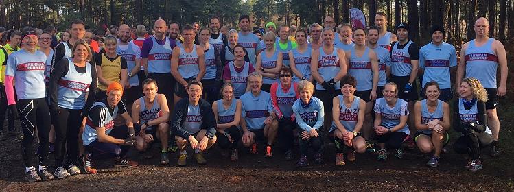 Farnham Runners group before 2016 SXCL in Farnham