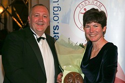 Lindsay Bamford receiving Smiley Award