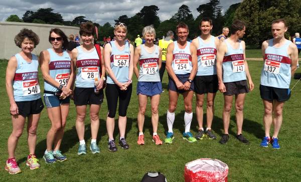 Farnham Runners group before start of 2017 Netley 10K
