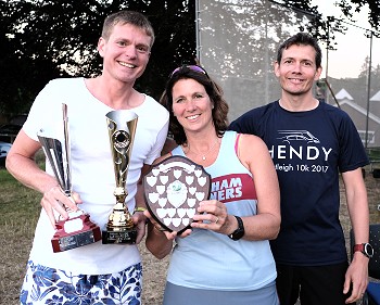 James Clarke being presented with 2018 Club Championship trophies