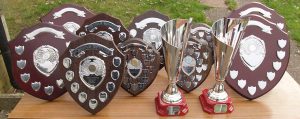 Club Championship trophies