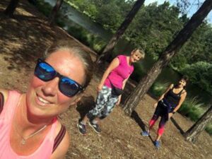 Runners on Covid training run in the Bourne Woods