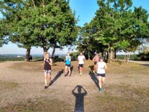 Runners on Covid training run at Caesars Camp