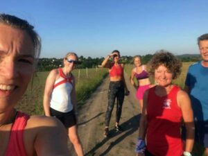Runners on Covid training run at Dippenhall