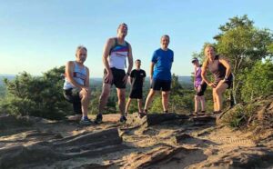 Runners on Covid training run at Frensham Common
