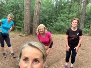 Runners on Covid training run in the Bourne Woods