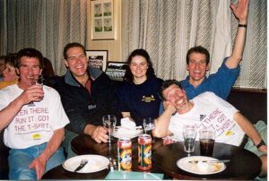 Club supper after the 2000 London Marathon