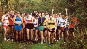 Runners at start of 2000 TRXCL race in Farnham