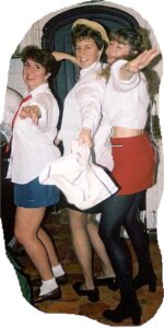Members in fancy dress at 2001 Xmas Party