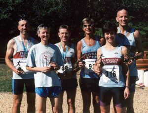 Members with trophies at the 2003 Alice Holt 10K