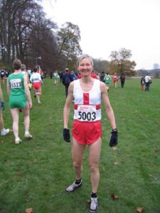 Farnham Runner Jane Georghiou at the 2004 British Masters Cross Country International