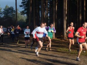 Members running in 2005 Todays Runner Cross Country at Farnham