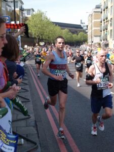 Dan Smith at the 2007 London Marathon