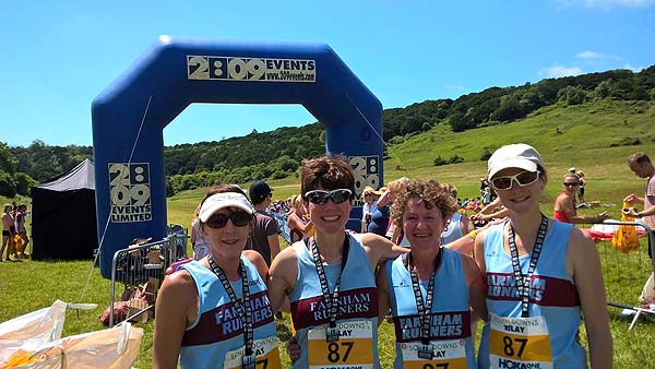 Ladies team at 2017 South Downs Relay Marathon