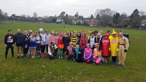Group in fancy dress before start of the 2019 Club Handicap