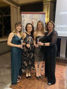 Ladies most person bests winners with trophies at the 2020 Annual Awards Dinner