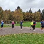 2020 Get Me Started course beginners group doing warm-up exercises