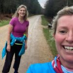 2021 Covid runs - Julia Tagg left and Vicky Goodluck in Alice Holt Forest