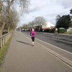 2021 Not Stubbington Green 10k - Jane Georghiou snapped in full flight by Sue Taylor running her virtual race