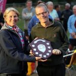 Terry Copeland receives the M60 shield at the 2021 Club Championship
