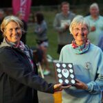 Jane Georghiou receives the F65 shield at the 2021 Club Championship