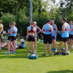 Farnham Runners mingling after the 2021 Overton 5