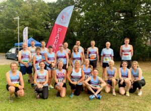 Farnham Runners team before the 2021 Lordshill 10km