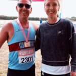 Paul Mackie with Paula Radcliffe at the 2021 RunFestRun