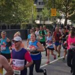 Linda Tyler on her way in the 2021 London Marathon