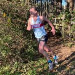 Colin Addison races to the finish of the 2021 SXCL Bourne Woods race