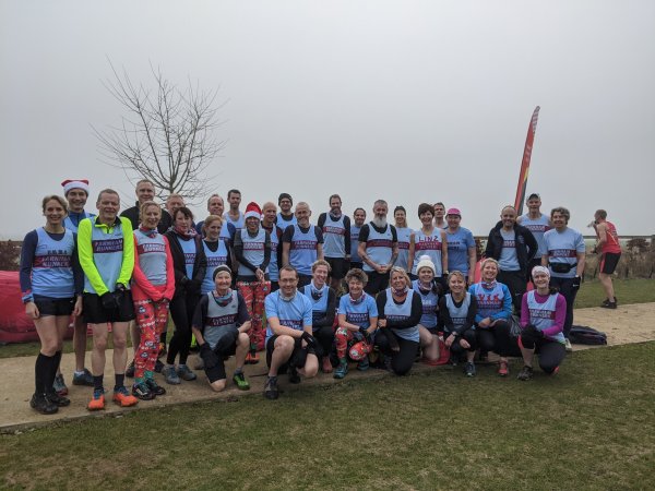Farnham Runners group before the 2021 Lord Wandsworth SXCL race