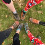 Christmas attire in the mud at the 2021 Lord Wandsworth SXCL race
