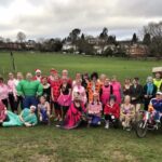 The group assemble in fancy dress before the start of the 2021 Club Handicap
