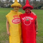 The sauce girls, Catherine Crow and Carolyn Wickham, 2nd in the fancy dress at the 2021 Club Handicap