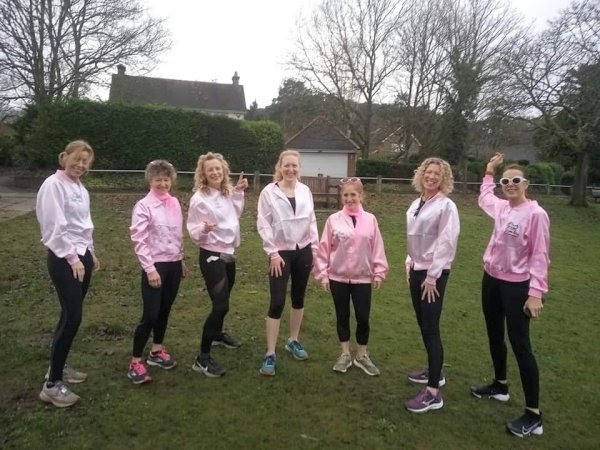 The Pink Ladies from Grease in fancy dress at the 2021 Club Handicap