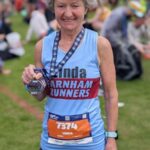Linda Tyler after the 2022 Edinburgh Marathon