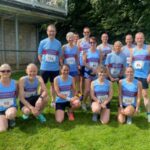 Farnham Runners line up before the 2022 Alresford 10km