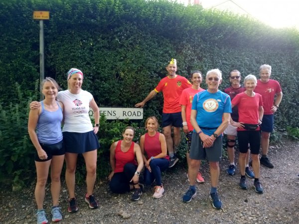 Group at the aptly named Queens Road on the 2022 Platinum Jubilee run