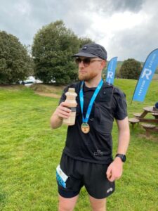 Joseph Lee recovers after his 2022 North Downs Ridge Trail Ultra 50k race