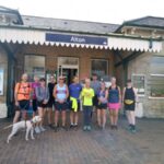 Farnham Runners at Alton station ready for the run back to Farnham along the St Swithuns Way for a 2022 training run