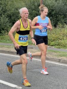 Frances Lethbridge in her first race for Farnham Runners at the 2022 Overton 5