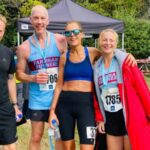 Four of the Farnham Runners Pilgrims marathoners recover after the 2022 race