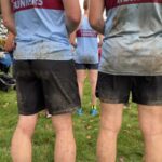Very muddy shorts after the 2022 Haying 10 road race