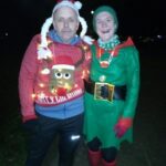 Craig Tate-grimes and Clair Bailey in fancy dress at the 2022 Mince Pie Run