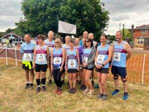 Farnham Runners group before the 2023 Elstead marathon